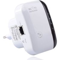 WiFi Répéteur Amplificateur, 300 Mbps Répéteur 2.4G WiFi Extender Avoir AP/Répéteur et WPS Fonction, avec RJ45 Câble Réseau