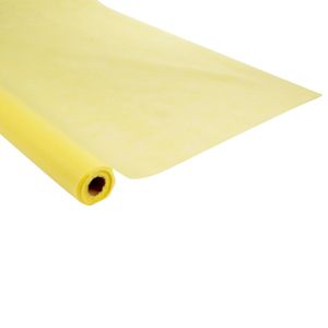 Nappe En Papier Intissé Uni Jaune 1,6 X 2,4 M - Nappe Jetable Douce Type Tissu, Pour événements