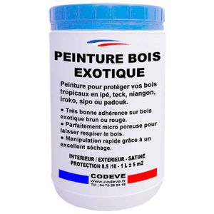 PEINTURE - VERNIS Peinture Bois Exotique - Pot 1 L   - Codeve Bois - 6018 - Vert jaune