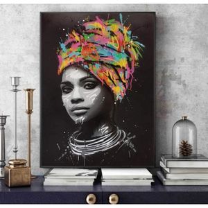 Tableau Toile ARTTOR - 70x50cm - Femmes Africaines - Graphisme - Décoration Murale