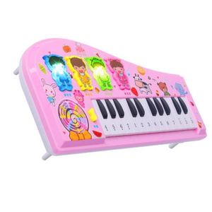 CLAVIER MUSICAL Cikonielf Jouet de piano pour enfants Instrument électronique multifonctionnel de dessin animé de clavier instruments musical Rose