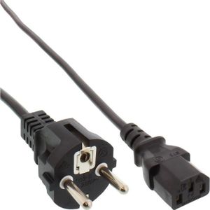 Câble électrique menuisier 3 broches 10 A In-Line Secteur Extension Connecteur Plug Noir