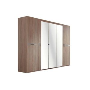 Armoire Caramella 225cm A Portes Battantes Coloris Chene Du