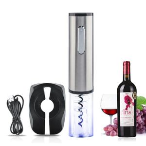 TIRE-BOUCHON Électrique Décapsuleur Du Vin Ouvre-bouteille Automatique - Argent + Transparent