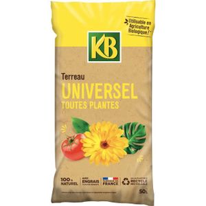 TERREAU - SABLE KB Terreau universel toutes plantes 50L - Formule enrichie en engrais organique