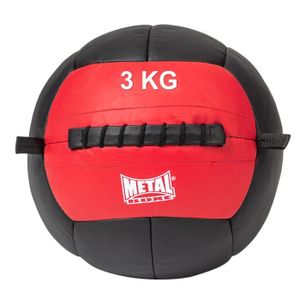 MEDECINE BALL Medecine ball murale Metal Boxe - 3 kg - Noir/Rouge