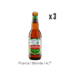 BIERE Pack Bières Mont-Blanc Cristal IPA - 3x33cl - 4,7%