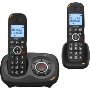 Téléphone fixe Xl595 B Voice Duo, Téléphone Sans Fil Répondeur Av