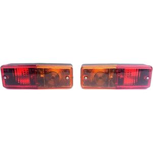 GSRECY Jaune et Rouge 100 LED Arrêt Dynamique Circulant Clignotants Frein  Arrière Feu arrière Remorque Camion Van Camion (Pack de 2)