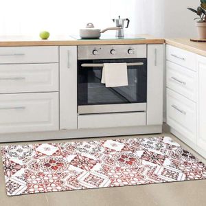 tapis de cuisine rouge soldes cdiscount maison