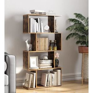 GOTOTO Biblioth/èque Meuble de Rangement en Bois Etagere Rangement avec 3 Tiroirs en Tissu Non-tiss/é Armoire de Rangement pour Salon Chambre 45x29x96cm Bureau