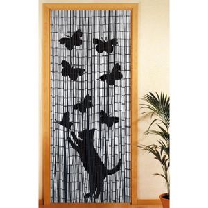 JVL Rideau de porte en perles de bois et bambou 90 x180 cm JVL Rideau de porte en perles de bois et bambou 90 x180 cm