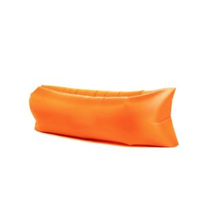 CANAPE GONFLABLE - FAUTEUIL GONFLABLE Orange Sac de couchage gonflable et pliable pour C