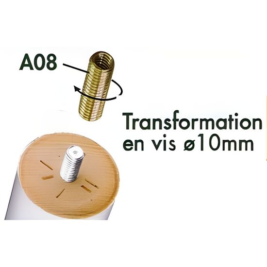 embout filete pieds de lit 10mm lot de 4 cdiscount maison