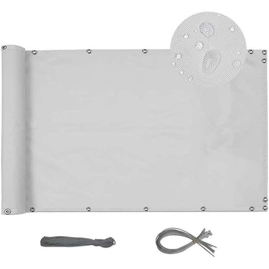 Brise-vue Pour Balcon Et Terrasse - 150 G/m² En Polyéthylène Haute Densité, Résistant Aux Intempéries | Protection Intimité, Coupe-vent, Pour Piscine, Jardin, Clôture - 6