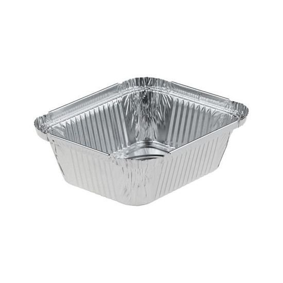 100 Barquettes Aluminium 500ml Avec Couvercles - Résistent -40°C à +350°C - Pour Cuisson Et Congélation