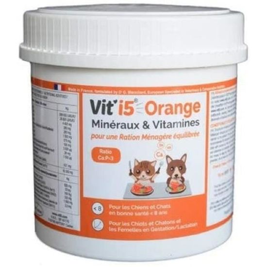 Complément Vit'I5 Orange pour Chien et Chat Pot de 600gr