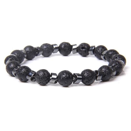 Bracelet Lithothérapie Bracelet En Pierres Naturelles - Hématite
