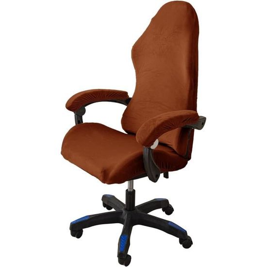Housse De Chaise De Gaming OQHAIR - Polyester Extensible, Antidérapante, 2 Housses D'accoudoir, Fermeture éclair, Facile à Installer, Noir