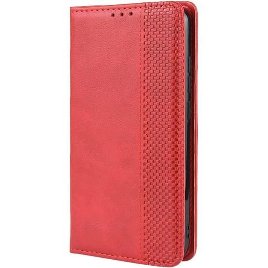 Coque iPhone 12 Pro ax 6.7 Coque,Rétro Flip PU Housse Cuir Antichoc