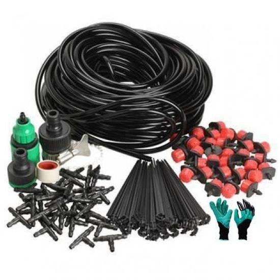 Fdit 50 pcs Tee Joint Tuyau Connecteurs Micro Drip Syst/ème Dirrigation Tuyau Connecteurs Arrosage Jardin Goutteurs