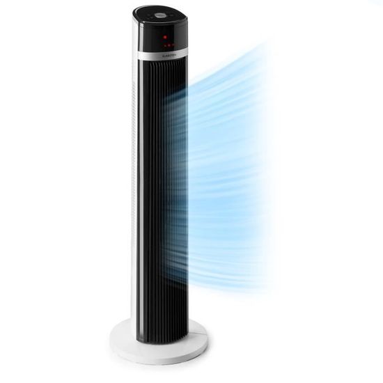 Ventilateur colonne - Klarstein IceTower - 3 vitesses avec télécommande - Oscillation & minuterie - blanc