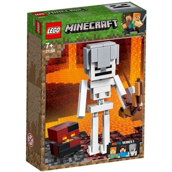 LEGO® Minecraft™ 21150 Bigfigurine Squelette avec un cube de magma