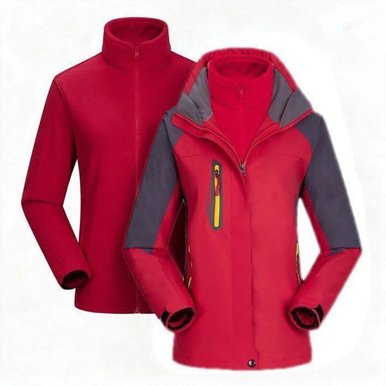Veste De Ski 3 En 1 Femme SimidunEUR - Imperméable, Coupe-vent, Doublure Polaire Amovible - Pour Randonnée, Hiver, Sports Outdoor