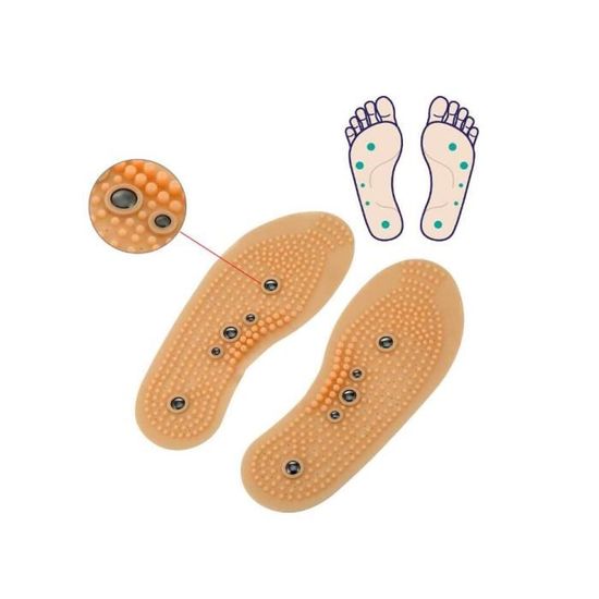 Semelles Intérieures D'acupression Et Massage Réflexologique - Taille 34-40cm (F) / 41-45cm (H) - Neuves