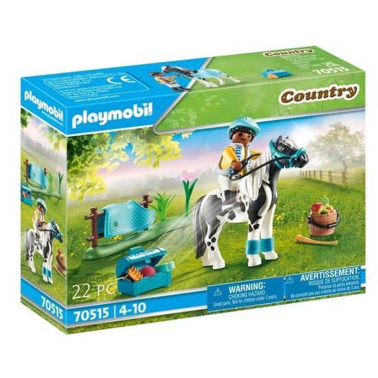 PLAYMOBIL - 70515 - Cavalier et poney Lewitzer - Accessoires inclus