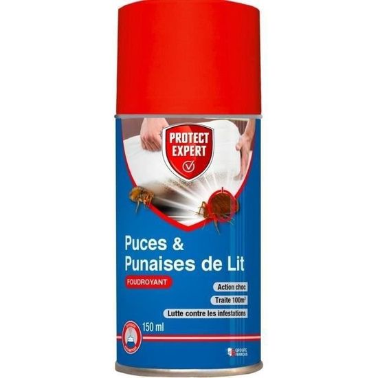 PROTECT EXPERT - PUPA150 - Aérosol Foudroyant - Anti Puces - Anti Punaises De Lit - Diffusion Automatique - Action Choc