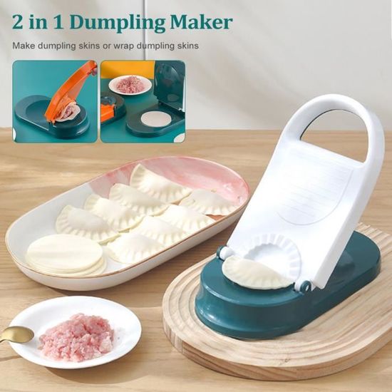 Machine Ravioli Manuelle, 2 En 1 Dumpling Maker Mould,Kit Moulle À Raviole Presse À Pâte Et Moule À Dumplings,Machine À Boulettes Automatique Efficace, Rapide Et Facile Pour Faire Des Boulettes