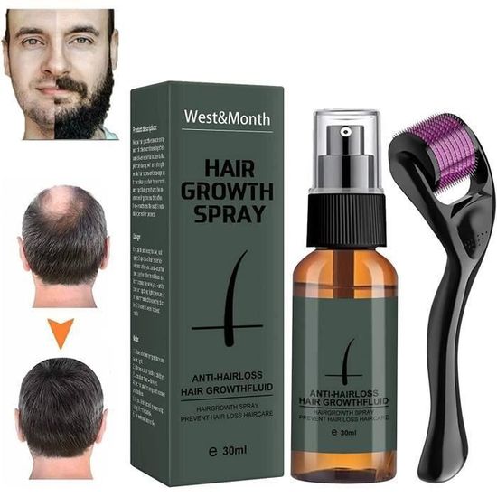Kit de repousse des cheveux de barbe pour homme Hair Growth Sérum activateur de croissance de