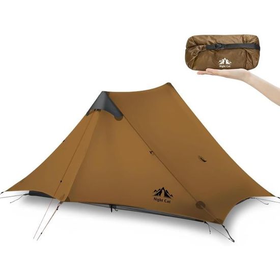 Naturehike Mongar Tente Double Ultralégère - 2 Personnes 3 Saisons - Nylon 20D Silicone 4000mm - Poids 1,81kg