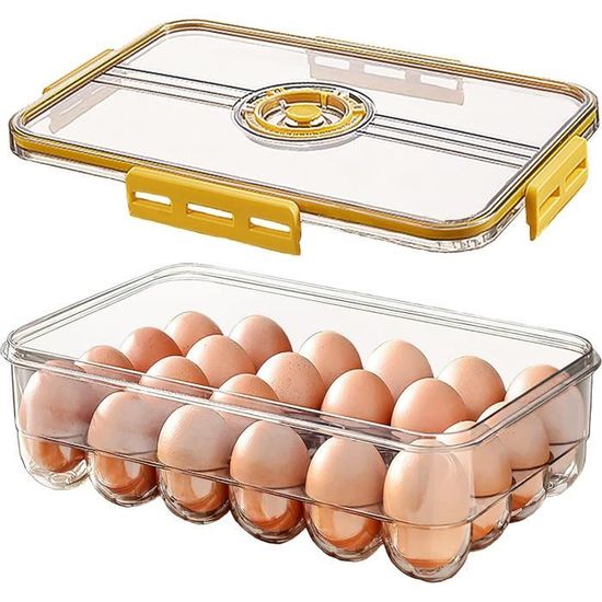 Zuxbolf Boîte à Œufs 6 Œufs - Rangement Frigo Transparent Avec Protection Antichoc Portable