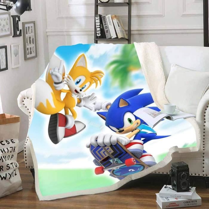 Couverture Sonic The Hedgehog personnalisée, nom personnalisé pour bébé