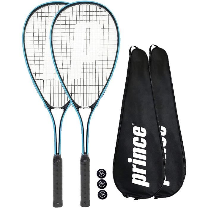 Prince 2 x Power Ti Raquettes de Squash + Covers + 3 Balles (Diverses Options)