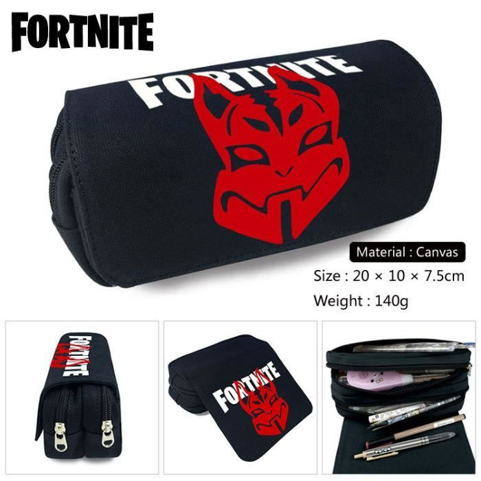 Fortnite Trousse de Grande capacité, Grand Étui à Crayons 2 Fermeture Éclair Stationnaire Pratique Trousse and Stockage, Jolie et Am