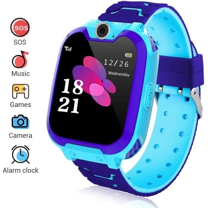 Montre Intelligente pour Enfant avec Lecteur de Musique, écran Tactile LCD de 1,44 Pouces avec Appareil Photo numérique,Jeux,réveil