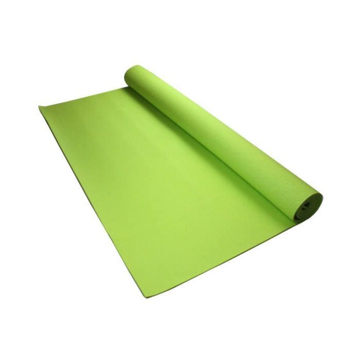 Tapis d'exercice fitness yoga pilates gym, en Mousse NBR (185 x 60 x 1,0cm) Vert