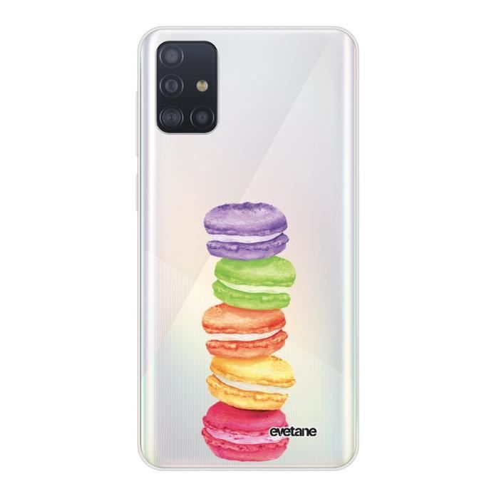 Coque Samsung Galaxy A71 360 intégrale transparente Macarons Ecriture Tendance Design Evetane.