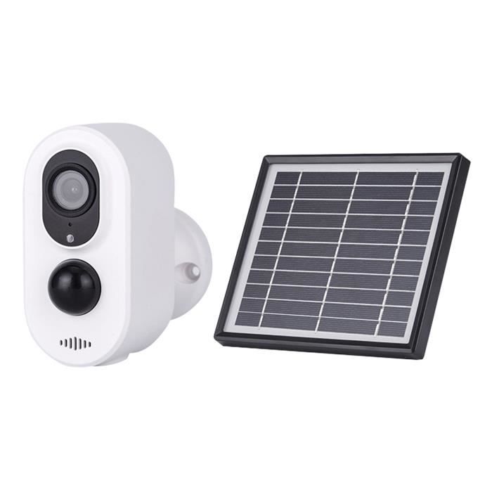 Sans fil WiFi PIR de Sécurité IP Caméra 1080p Étanche Humaine Extérieure de Détection de Mouvement, Panneau solaire 5W