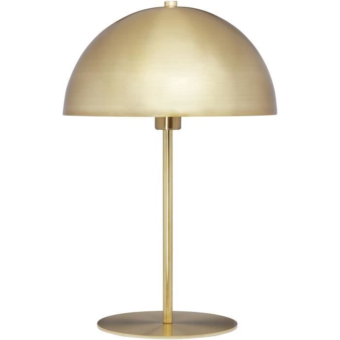Lampe champignon en métal - 25x25x33 cm - Doré