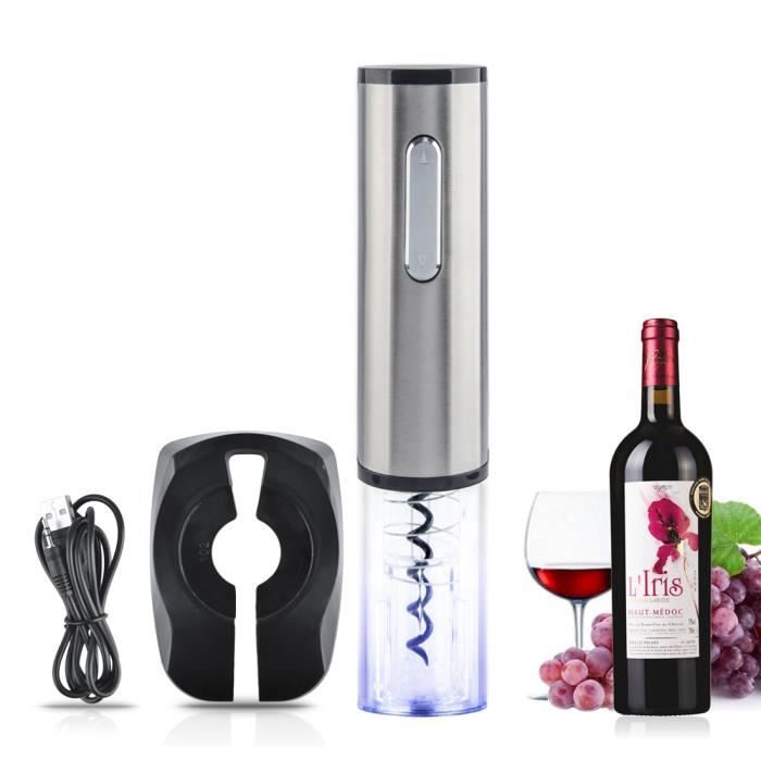 Électrique Décapsuleur Du Vin Ouvre-bouteille Automatique - Argent + Transparent