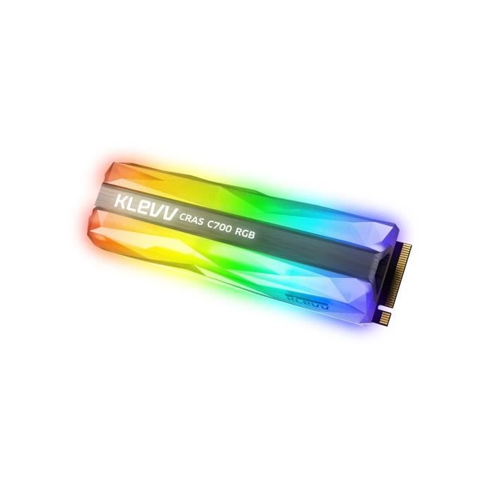 KLEVV - SSD Interne Gamer - CRAS C700 RGB - 960Go - M.2 NVMe (K960GM2SP0-C7R)