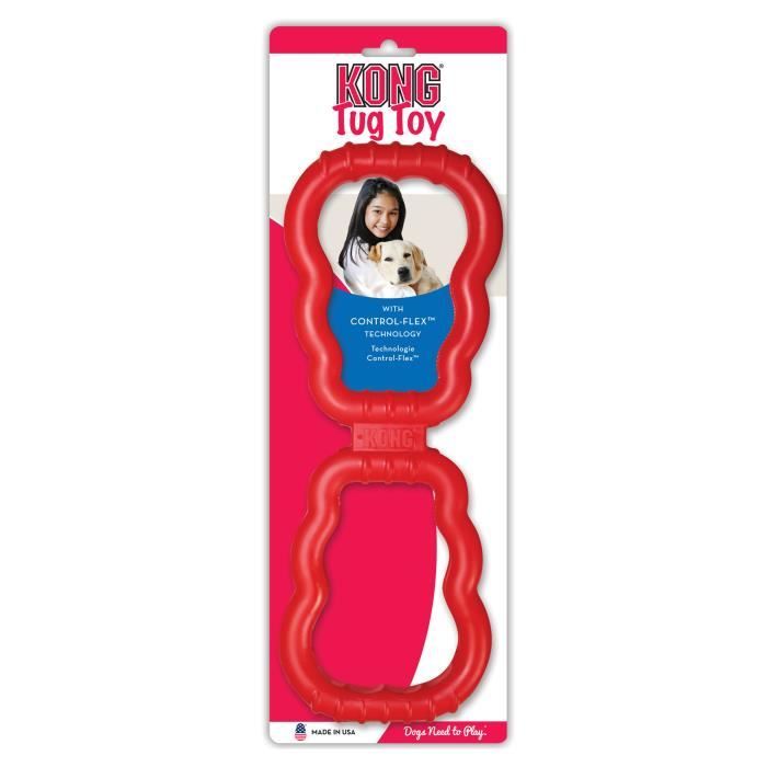KONG Jouet à tirer en caoutchouc Tug Toy - Pour chien