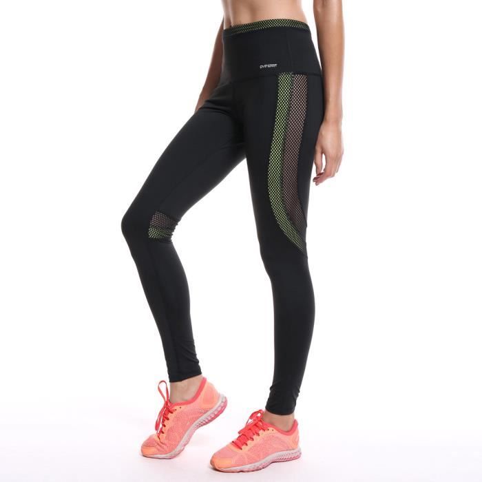 PANTALON Épissage des femmes Exercice de boutonnage serré Running Yoga Ninth Pants ZHB91004492YEL_Lavi