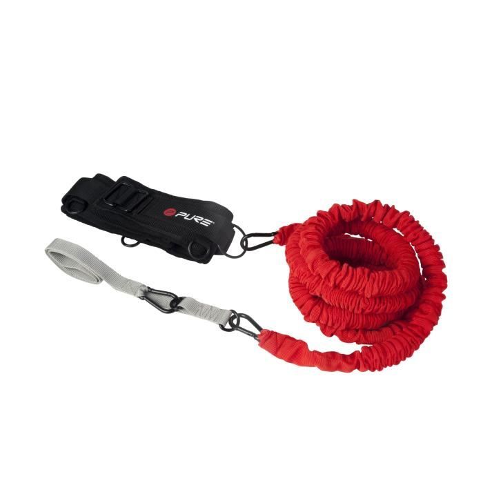 PURE2IMPROVE Cordon de résistance d'exercice 2,4 mètres - Fitness - Noir/Gris/Rouge