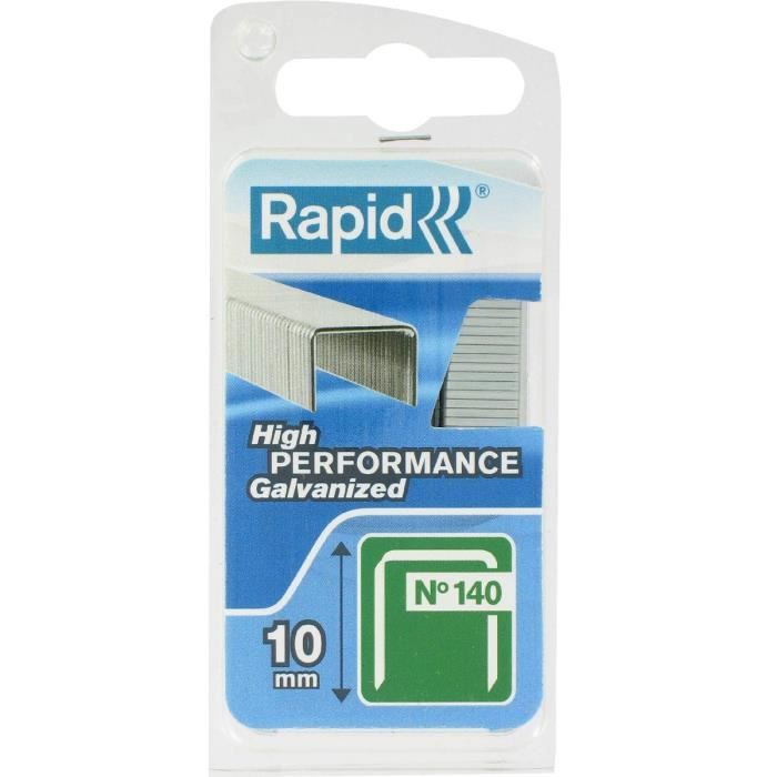 RAPID Agrafes galvanisées - Fil plat - N°140/10 mm