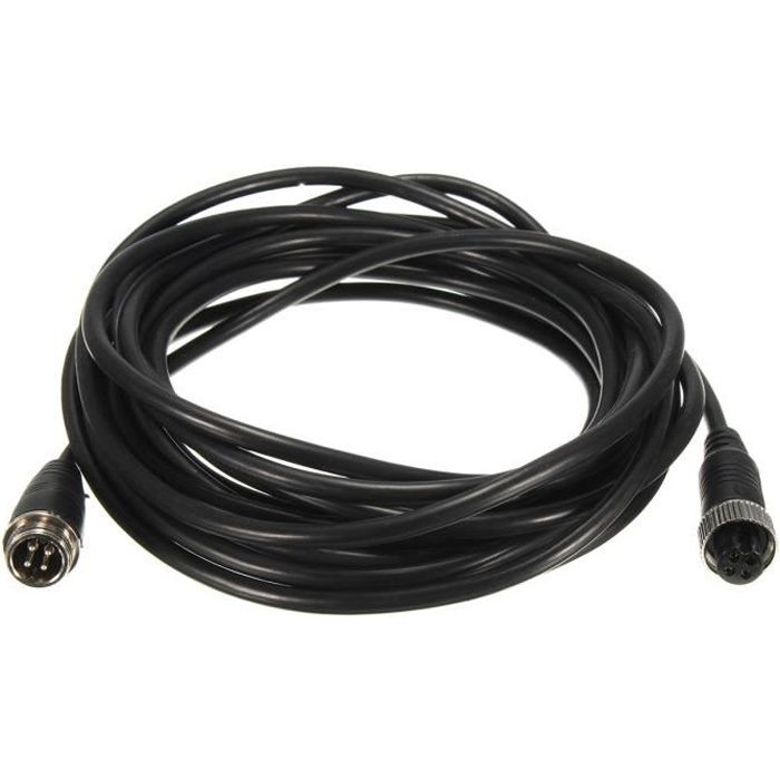 5M 4 Broches Video Caméra Recul Vue Arriere Câble Extension Noir Auto Bus Camion